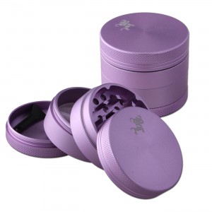 BLACK LEAF Alu Grinder seidenmatt Ø 50 mm 4-teilig Violett