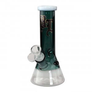 Black Leaf Beaker Bong Mini Ice Aquamarin