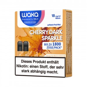 Waka soMatch "Cherry Dark Sparkle" 18 mg Pod 2er Set