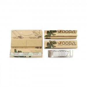 Woodzl Organic Hemp King Size Papers + Tips mit Grinderkarte 3er Set