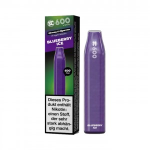 SC 600 "Blueberry Ice" Einweg E-Zigarette 0 mg