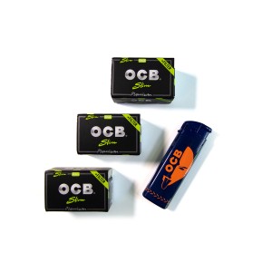 3x OCB Premium Slim Rolls mit Tips + 1 Feuerzeug Gratis