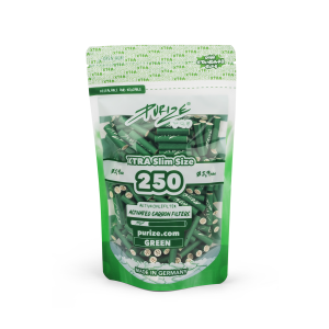 250 PURIZE XTRA Slim Size Aktivkohle Filter grün 5,9 mm