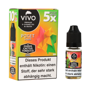 VIVO Poket Salt Liquid Guava Cactus Tobacco 20 mg 10 ml