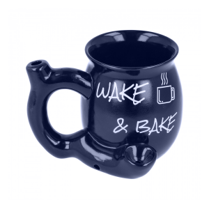 Kaffee- / Teebecher mit integrierter Handpfeife ,,Wake & Bake“