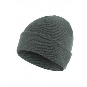 MasterDis Beanie Basic Flap dunkelgrau