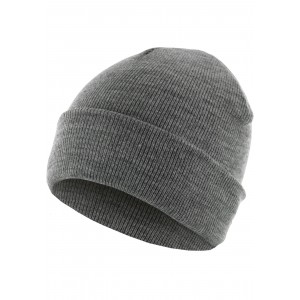 MasterDis Beanie Basic Flap hellgrau