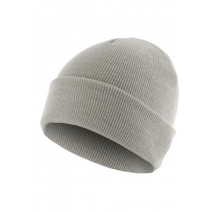 MasterDis Beanie Basic Flap grau