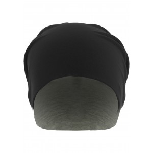 MasterDis Jersey Beanie reversible schwarz/grau