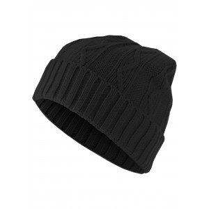 MasterDis Beanie Cable Flap schwarz 