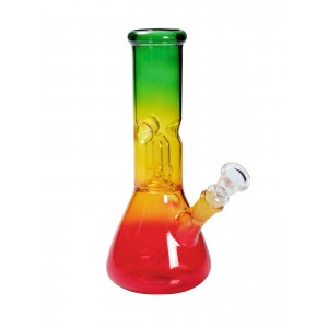 Black Leaf Glasbong mit Kuppelperkolator rasta 
