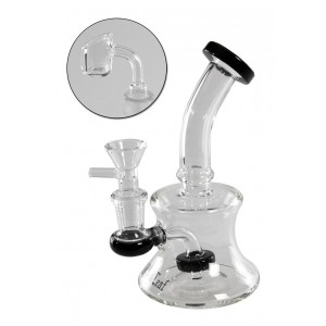 Black Leaf Glasbubbler Trommelperk Kräuter + Öl