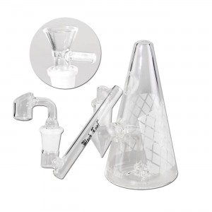 Black Leaf Glasbubbler Kräuter & Öl mit Adapter