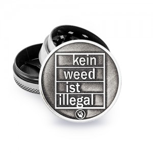 Fire-Flow Metall Grinder "Kein Weed ist Illegal" 40 mm 3-teilig