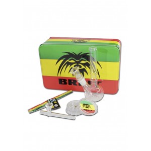 Breitseite 'Breit' Minibong Set mit Grinder & Glaskawumm 2