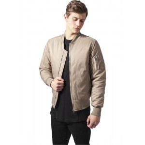 URBAN CLASSICS Basic Bomber Jacke (beige)