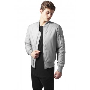 URBAN CLASSICS Basic Bomber Jacke (h. grey)