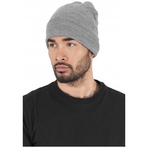 YUPOONG Long Beanie Heavyweight heather grey