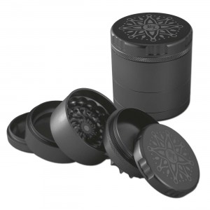 BLACK LEAF CNC-Blumen-Grinder Ø 62 mm 5-teilig schwarz