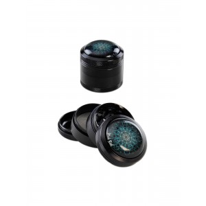Black Leaf Alu Grinder Mandala schwarz