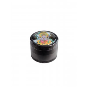 BLACK LEAF Ganesha Grinder Ø 50 mm 4-teilig schwarz