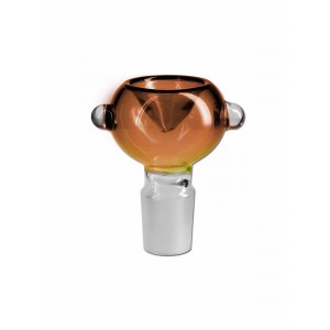 Black Leaf Glaskopf amber mit Rollstop 18.8 Schliff