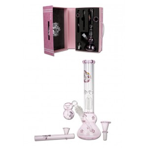 BLACK LEAF Kofferbong Bitch Bong rosa Einhorn