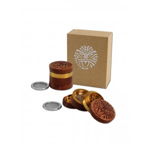 'Black Leaf' 'Maori' Alu-/Holzgrinder 4-tlg.