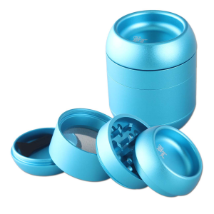 BLACK LEAF Grinder Fässchen Ø 50 mm 4-teilig hellblau