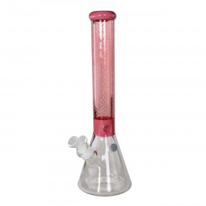 Blaze Glass Beaker Bong Sandblast Pink