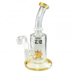 Blaze Glass 'Virus Ball' Ölbong/Dab Rig gelb NS 14