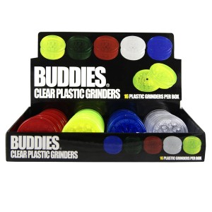 BUDDIES Plastik Grinder Ø 60 mm 16er Display / Großpackung