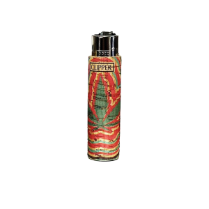 Clipper Feuerzeug Cork Cover Leaves #2 rasta (Handgenäht)