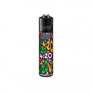 CLIPPER Feuerzeug It's 420 lila