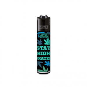 CLIPPER Feuerzeug Leaves Slogan - Stay High Drated
