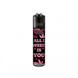 CLIPPER Feuerzeug Leaves Slogan - All I Weed is You