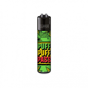 CLIPPER Feuerzeug Weed Statements #7 Puff Puff Pass