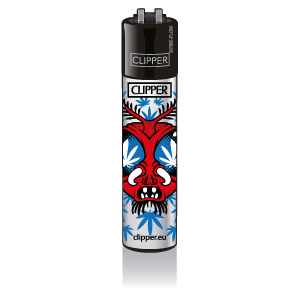 CLIPPER Feuerzeug Weed Monster - Red