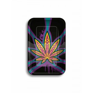 Clipper Rolling Tray Drehunterlage Neon Leaves small 