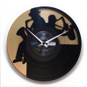 Wanduhr "Sax Gold" (DISC'O'CLOCK)