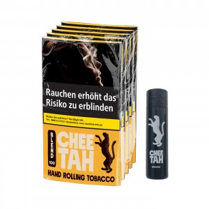 Chee Tah Blend 100 (gelb) Drehtabak 30 g 5er Box + Clipper