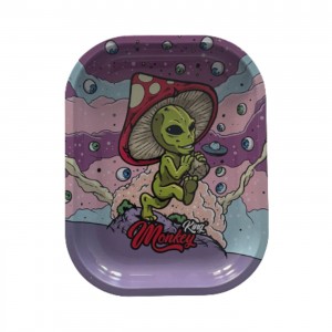 Monkey King Rolling Tray "Mushroom Alien" Drehunterlage micro