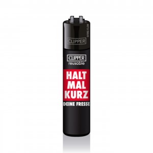 CLIPPER Feuerzeug Slogan #39 Halt mal kurz