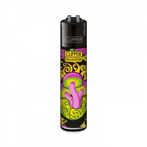 CLIPPER Feuerzeug Mushroom gelb