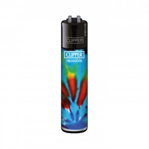 CLIPPER Feuerzeug Tie Dye blau