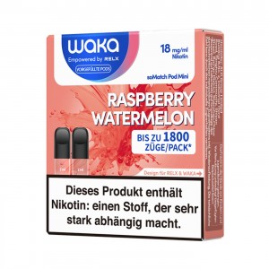 Waka soMatch "Raspberry Watermelon" 18 mg Pod 2er Set