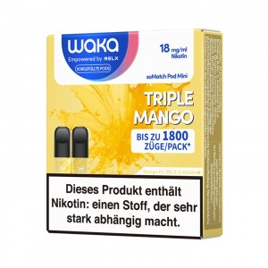 Waka soMatch "Triple Mango" 18 mg Pod 2er Set