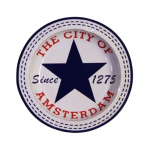 Blue Star Metal Ashtray "City of Amsterdam"