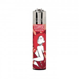 CLIPPER Feuerzeug Miss Mary Jane rot