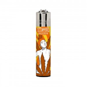 CLIPPER Feuerzeug Miss Mary Jane orange